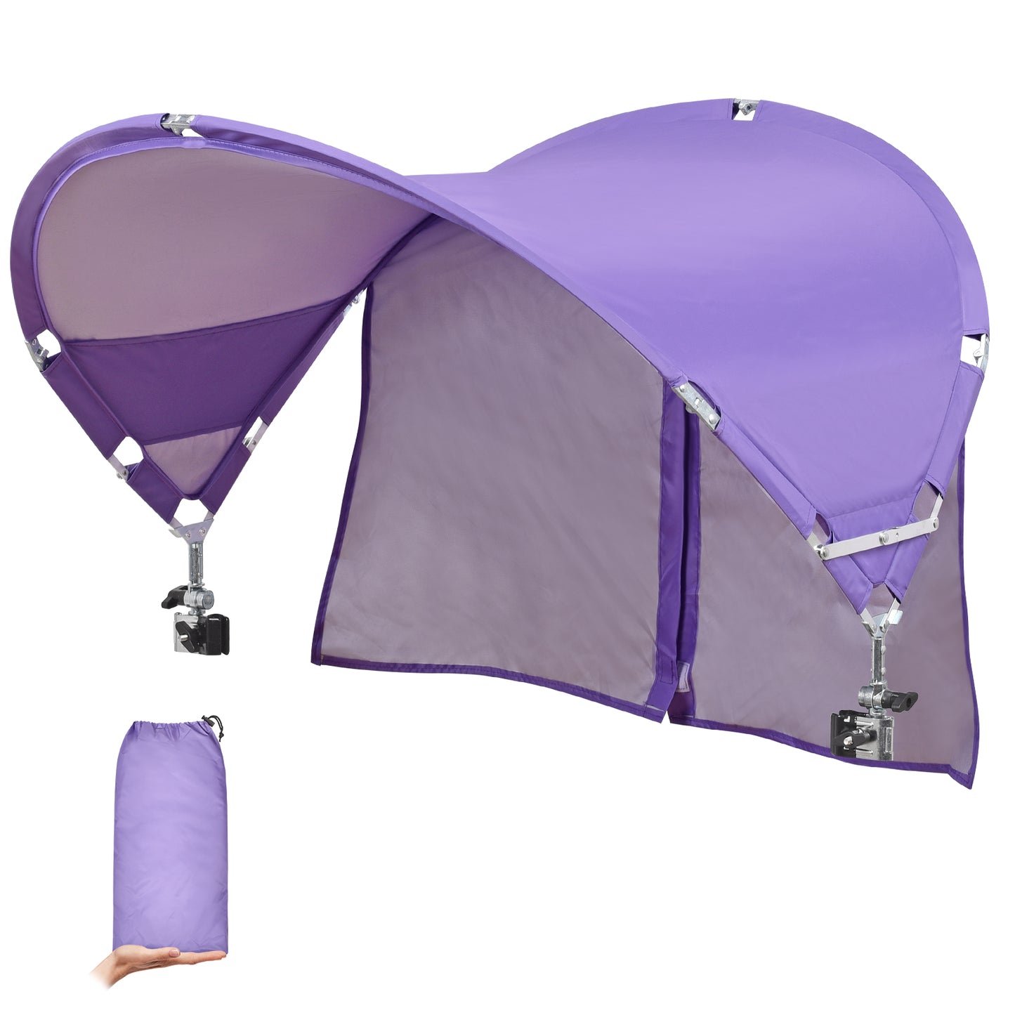 XL Universal Chair Umbrella Canopy with Heavy Duty Adjustable Clamp Clip for Most Beach Chair