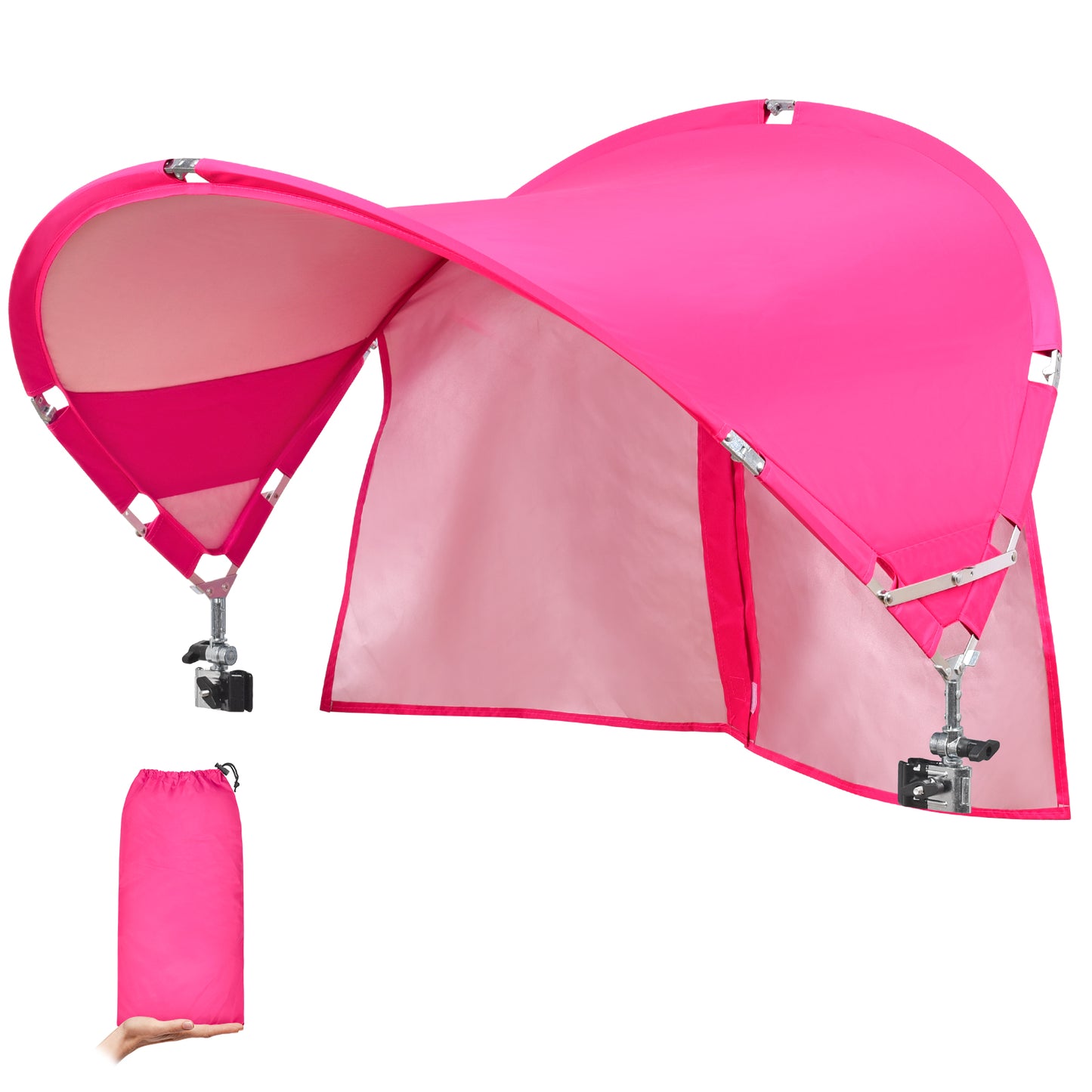 XL Universal Chair Umbrella Canopy with Heavy Duty Adjustable Clamp Clip for Most Beach Chair