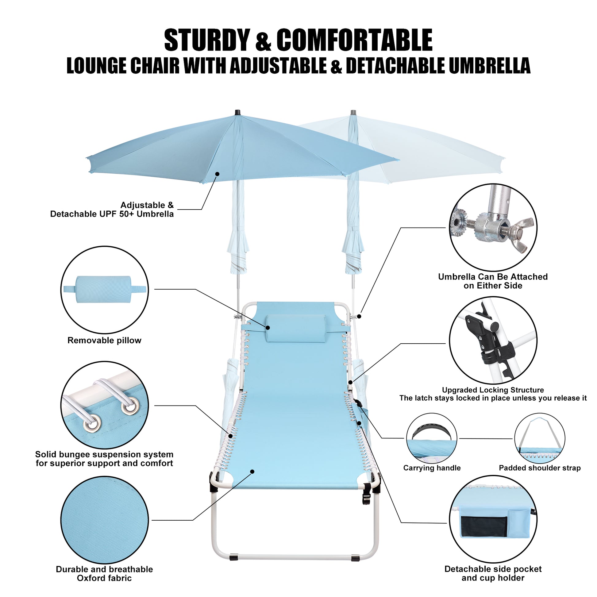 lounge chair with umbrella