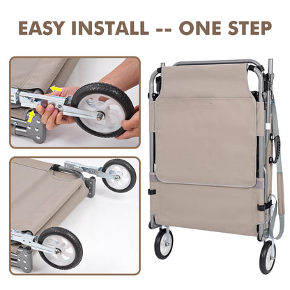 Wheel-To-Go Tanning Chair with Wheels & Face Hole & Thicker Washable Adjustable Pillow, Patent Design