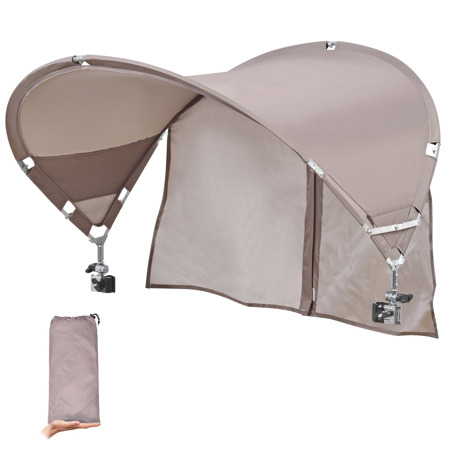 XL Universal Chair Umbrella Canopy with Heavy Duty Adjustable Clamp Clip for Most Beach Chair